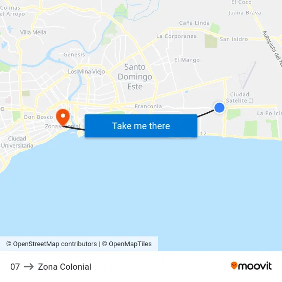 07 to Zona Colonial map