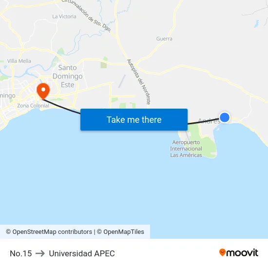 No.15 to Universidad APEC map