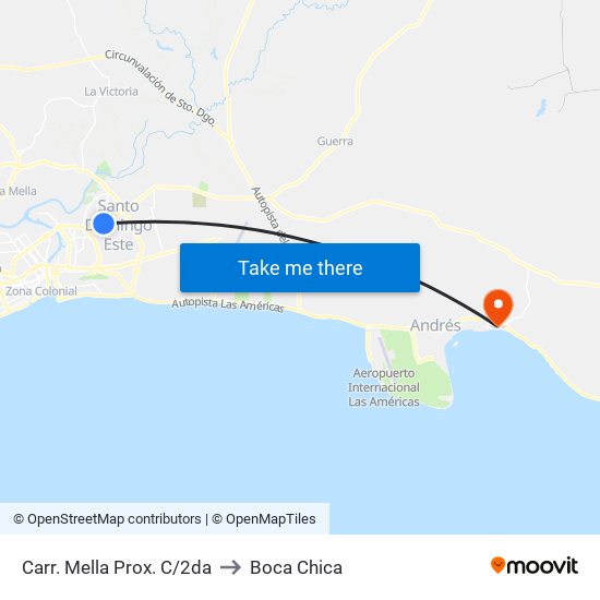 Carr. Mella Prox. C/2da to Boca Chica map