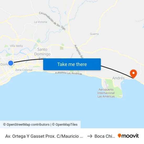 Av. Ortega Y Gasset Prox. C/Mauricio Baez to Boca Chica map