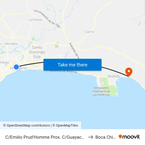 C/Emilio Prud'Homme  Prox. C/Guayacanes to Boca Chica map