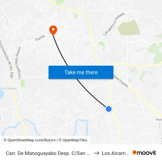 Carr. De Manoguayabo Desp. C/San Miguel to Los Alcarrizos map