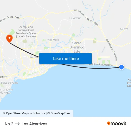 No.2 to Los Alcarrizos map