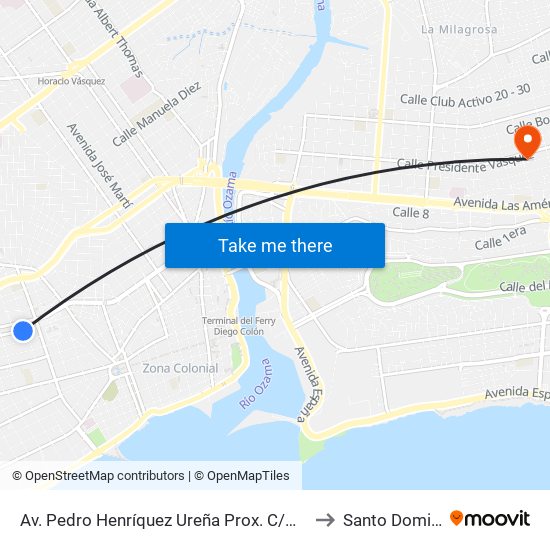 Av. Pedro Henríquez Ureña Prox. C/Manuel De Jesus Galvan to Santo Domingo Este map