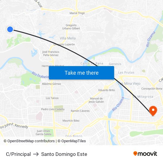 C/Principal to Santo Domingo Este map