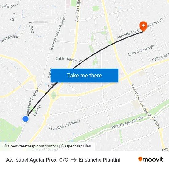 Av. Isabel Aguiar Prox. C/C to Ensanche Piantini map