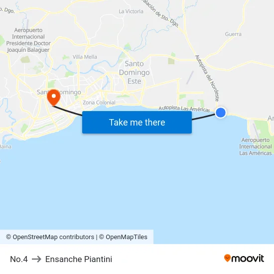 No.4 to Ensanche Piantini map