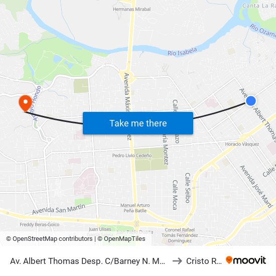 Av. Albert Thomas Desp. C/Barney N. Morgan to Cristo Rey map