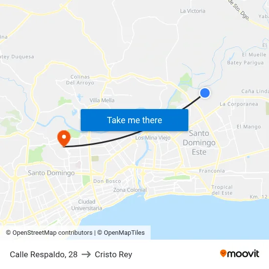 Calle Respaldo, 28 to Cristo Rey map