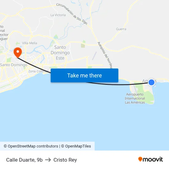 Calle Duarte, 9b to Cristo Rey map