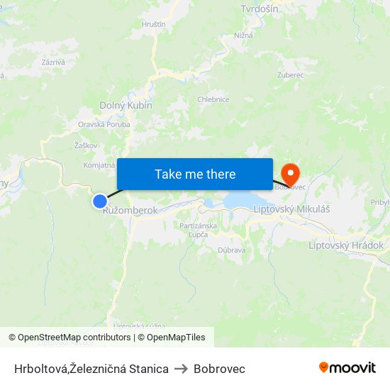 Hrboltová,Železničná Stanica to Bobrovec map