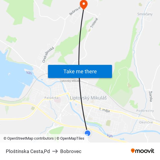 Ploštínska Cesta,Pd to Bobrovec map