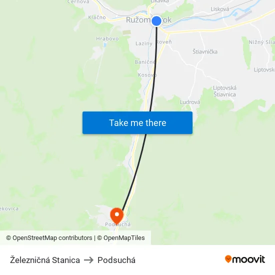 Železničná Stanica to Podsuchá map