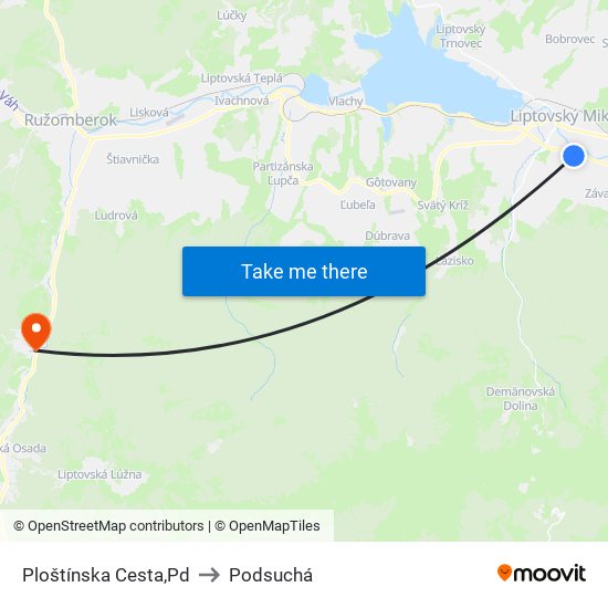 Ploštínska Cesta,Pd to Podsuchá map