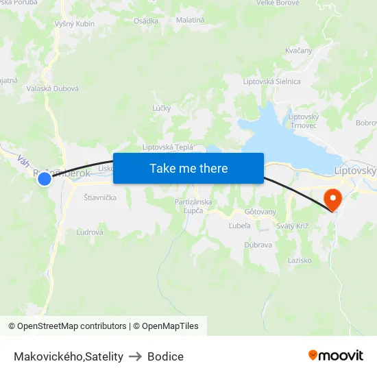 Makovického,Satelity to Bodice map