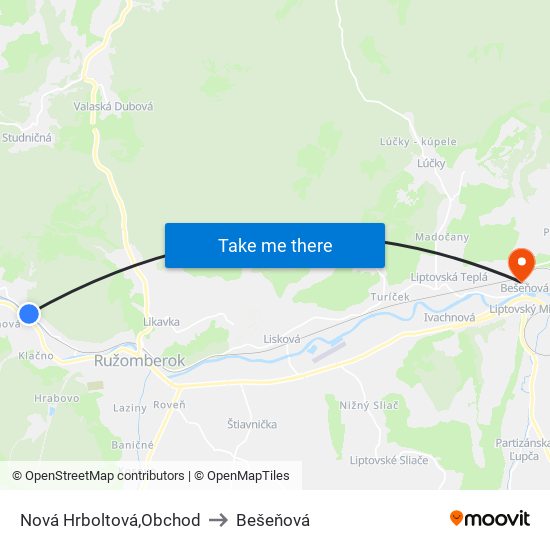 Nová Hrboltová,Obchod to Bešeňová map