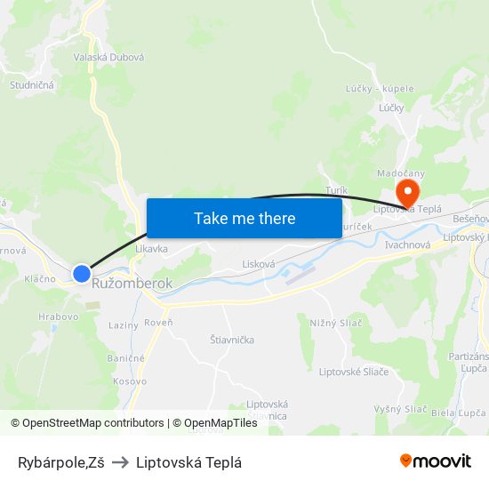 Rybárpole,Zš to Liptovská Teplá map