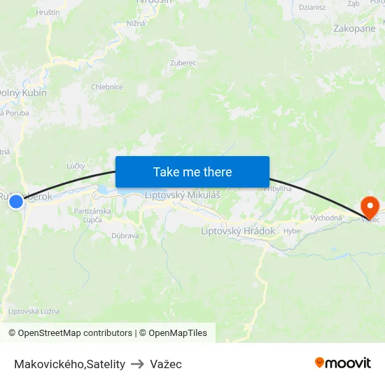 Makovického,Satelity to Važec map