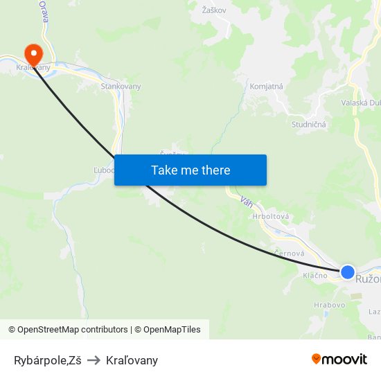 Rybárpole,Zš to Kraľovany map