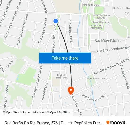 Rua Barão Do Rio Branco, 576 | Praça Dr. Jorge to República Eutrepsemia map