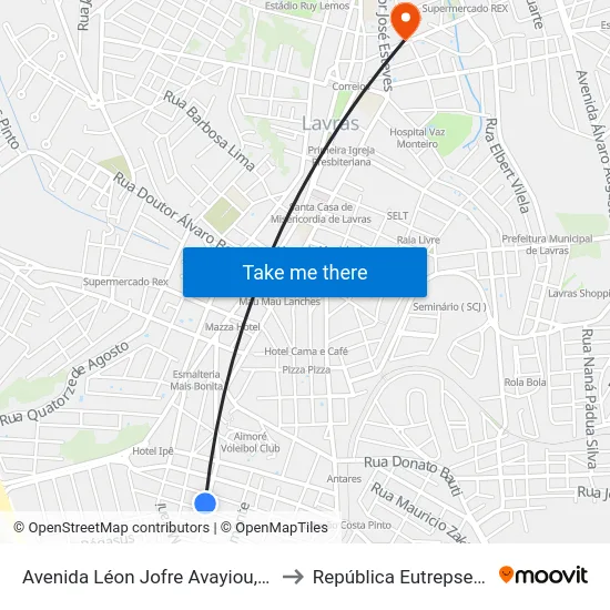 Avenida Léon Jofre Avayiou, 583 to República Eutrepsemia map