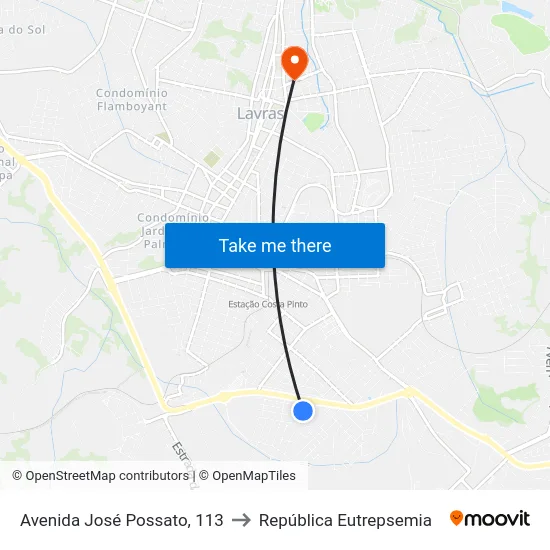 Avenida José Possato, 113 to República Eutrepsemia map
