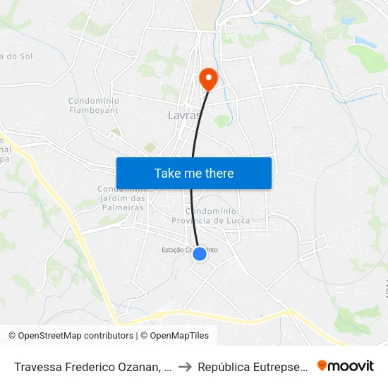 Travessa Frederico Ozanan, 151 to República Eutrepsemia map