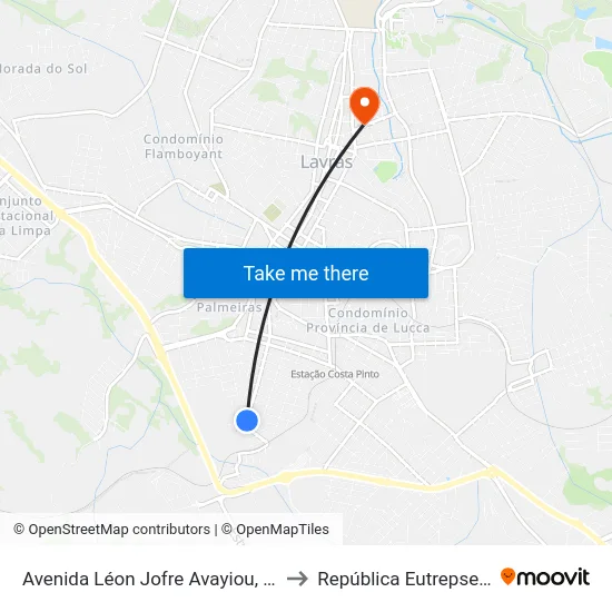 Avenida Léon Jofre Avayiou, 1133 to República Eutrepsemia map