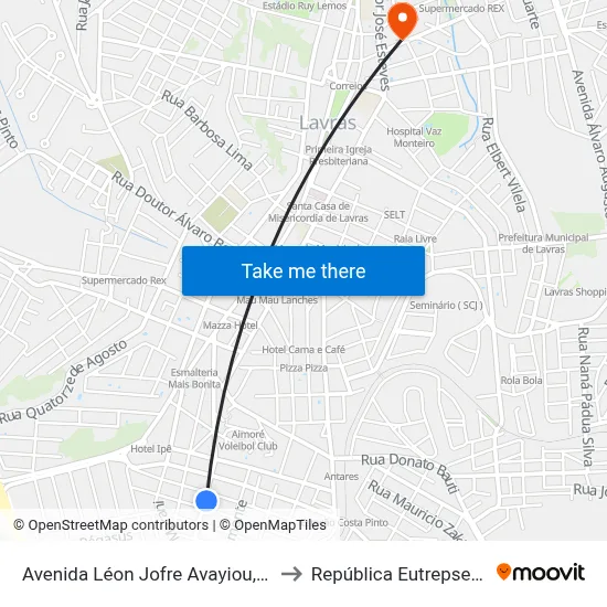 Avenida Léon Jofre Avayiou, 675 to República Eutrepsemia map