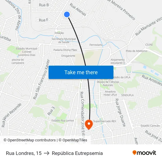 Rua Londres, 15 to República Eutrepsemia map