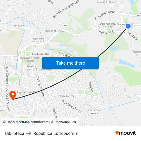 Biblioteca to República Eutrepsemia map