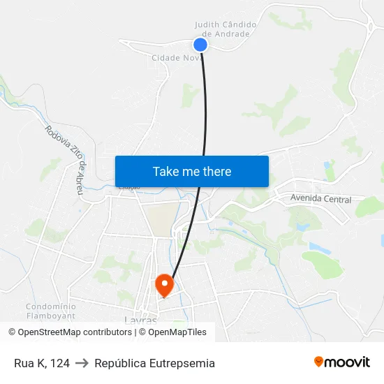 Rua K, 124 to República Eutrepsemia map