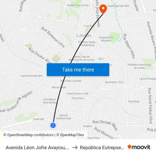 Avenida Léon Jofre Avayiou, 494 to República Eutrepsemia map