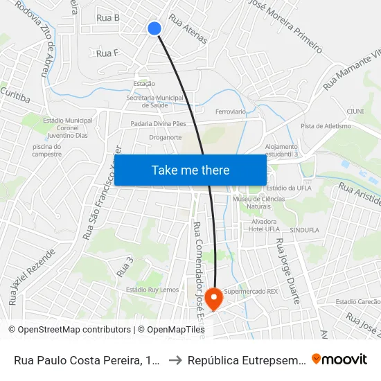 Rua Paulo Costa Pereira, 193 to República Eutrepsemia map