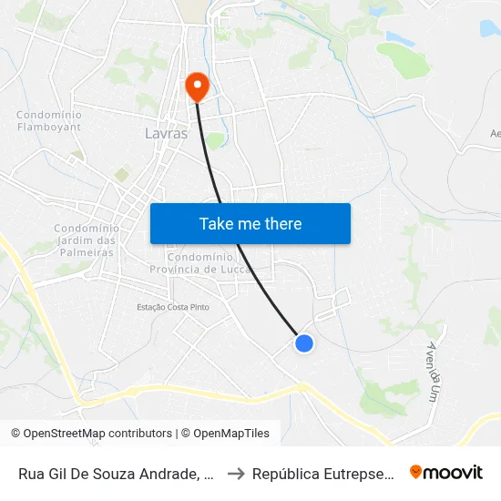 Rua Gil De Souza Andrade, 242 to República Eutrepsemia map