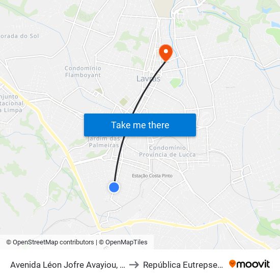 Avenida Léon Jofre Avayiou, 968 to República Eutrepsemia map