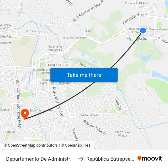 Departamento De Administração to República Eutrepsemia map