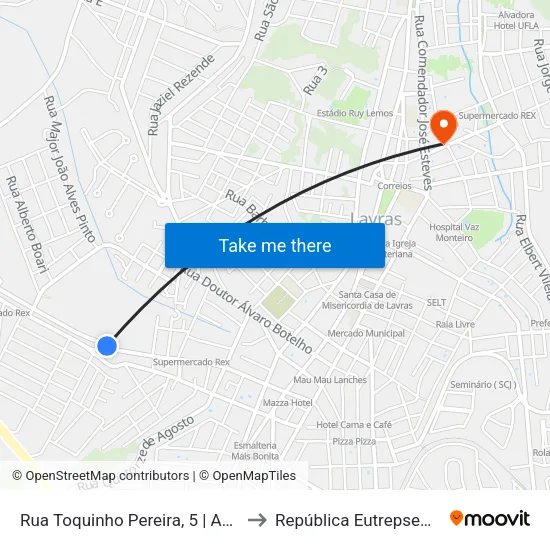 Rua Toquinho Pereira, 5 | Asilo to República Eutrepsemia map