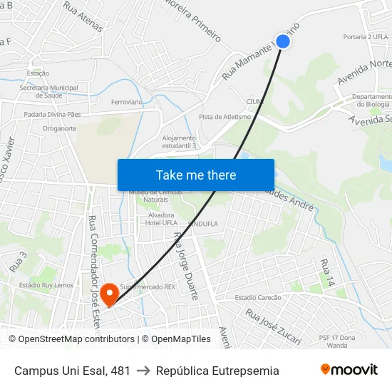 Campus Uni Esal, 481 to República Eutrepsemia map
