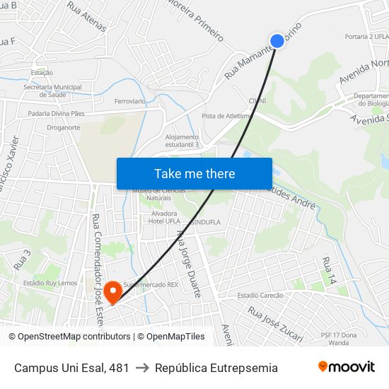 Campus Uni Esal, 481 to República Eutrepsemia map