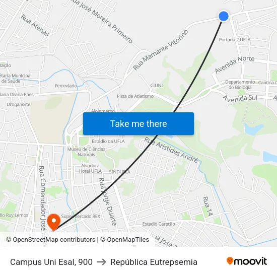 Campus Uni Esal, 900 to República Eutrepsemia map