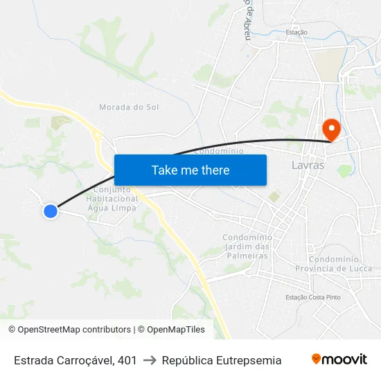 Estrada Carroçável, 401 to República Eutrepsemia map