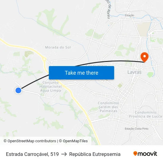 Estrada Carroçável, 519 to República Eutrepsemia map