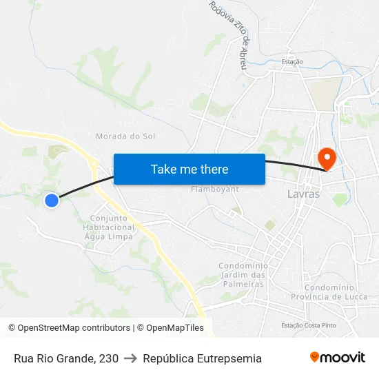 Rua Rio Grande, 230 to República Eutrepsemia map