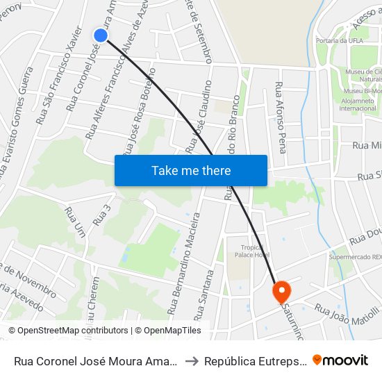 Rua Coronel José Moura Amaral, 368 to República Eutrepsemia map