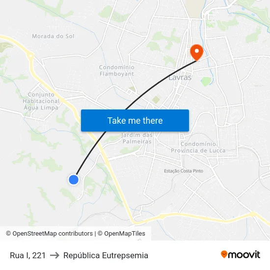 Rua I, 221 to República Eutrepsemia map