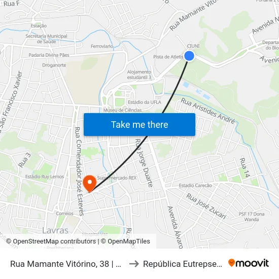 Rua Mamante Vitórino, 38 | Ciuni to República Eutrepsemia map