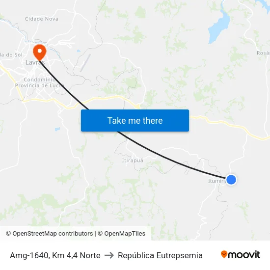 Amg-1640, Km 4,4 Norte to República Eutrepsemia map