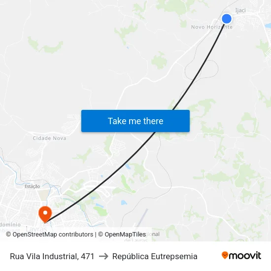 Rua Vila Industrial, 471 to República Eutrepsemia map