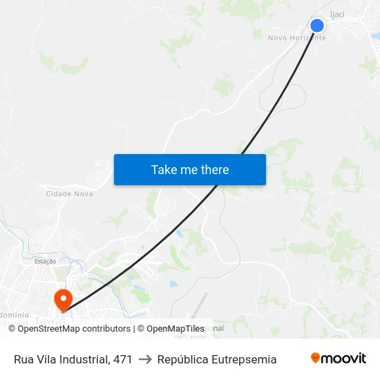 Rua Vila Industrial, 471 to República Eutrepsemia map
